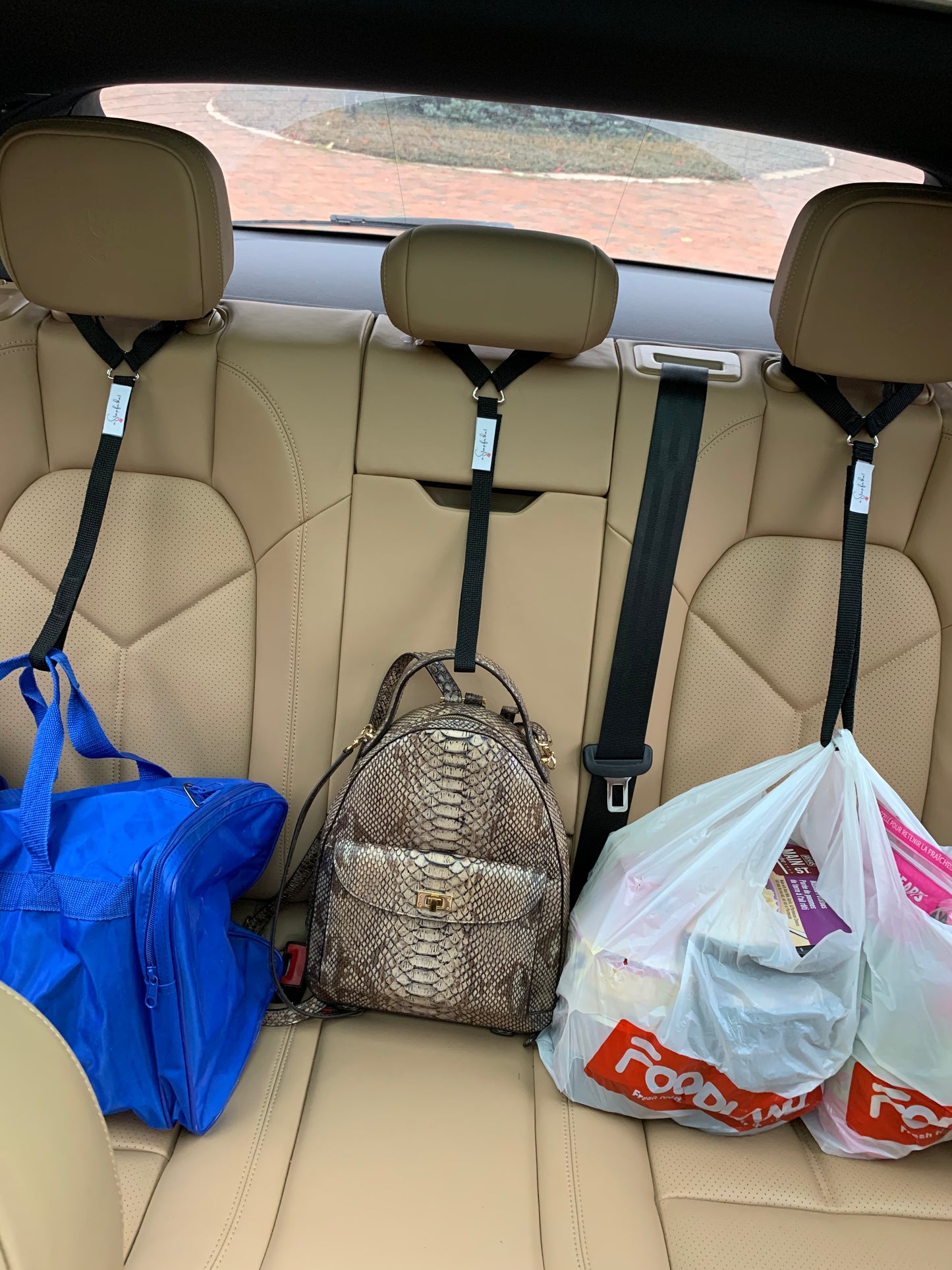 a Strap For That™  Save on 2 Pack  Black passenger seat bag securing strap